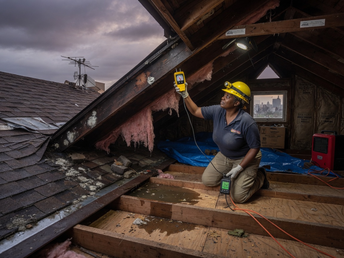 Checking For Hidden Moisture After Summer Storms In Newark Attics